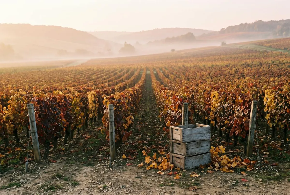 les vignes, au lever du jour
